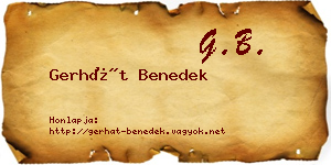 Gerhát Benedek névjegykártya